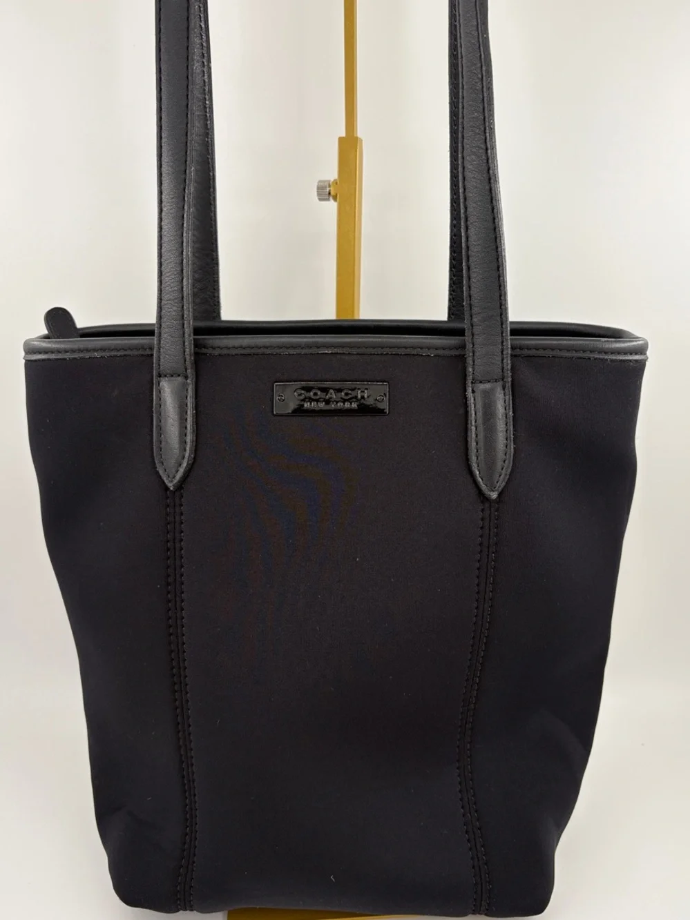 Coach Black Nylon Tote with Leather Handles